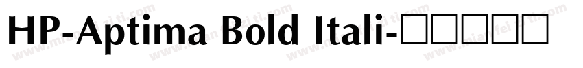 HP-Aptima Bold Itali字体转换